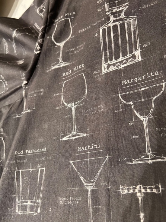 Cherry Velvet Cocktail Hour Charlie Shirt Rockabilly Retro Men's Button Up Shirt - Picture 9 of 9